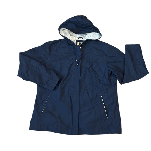 Blue Hooded Windbreaker Rain Jacket Mesh Lined Size M‎ Northrop Grumman Logo